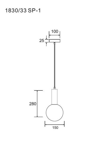 Светильник подвесной Divinare Eterno 1830/33 SP-1