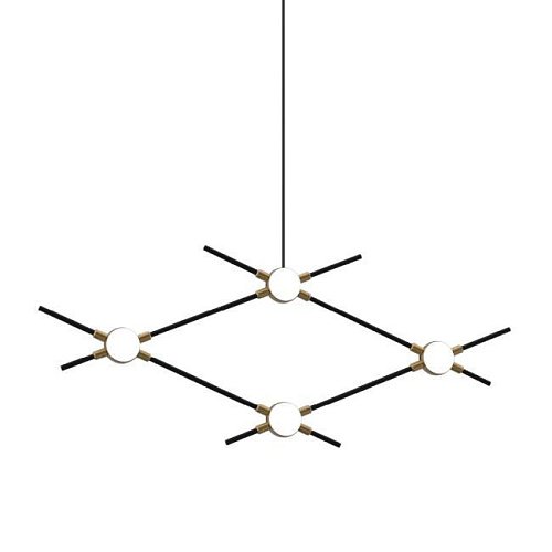 MD18001067-4A black/gold Подвесная люстра Delight Collection Molecular MD18001067-4A black/gold