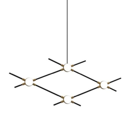 MD18001067-4A black/gold Подвесная люстра Delight Collection Molecular MD18001067-4A black/gold