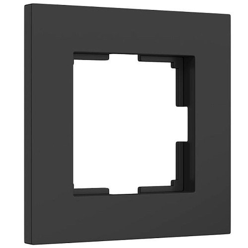 W0012908/ Рамка на 1 пост Slab (черный софт) Рамка Werkel Slab черный софт W0012908/ Рамка на 1 пост Slab (черный софт)