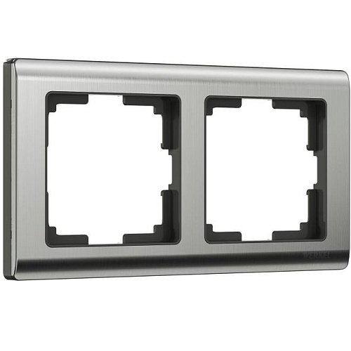 W0021602/ Рамка на 2 поста Metallic (глянцевый никель) Рамка Werkel W0021602/ Рамка на 2 поста Metallic (глянцевый никель)