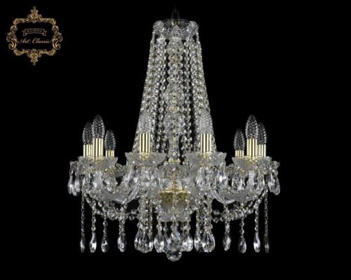 Подвесная хрустальная люстра 11.12 Art Classic 11.12.10.195.h-63.Gd.Sp