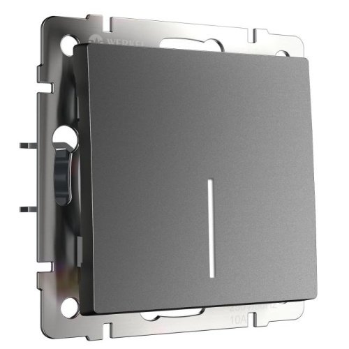 Выключатель Werkel W1110164/ Выключатель одноклавишный с подсветкой (графит матовый)