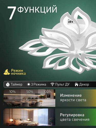 Потолочная люстра Natali Kovaltseva Sand Ii LED SMART 84021