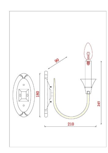 Настенное бра Arte Lamp Collinetta A4094AP-1WH
