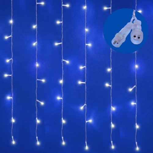 Занавес светодиодный с эффектом мерцания, 6х3м Uniel ULD-C6030-450/TTK WARMWHITE-WHITE IP44