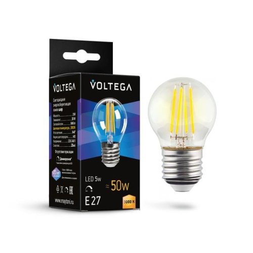 7202 Светодиодная лампа Voltega Globe dim 5W 7202