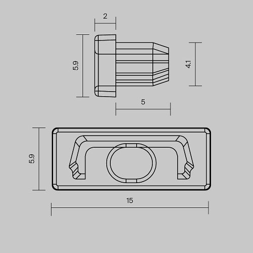Комплект заглушек (для профиля 22х06) 10 шт., Maytoni Встраиваемый с накладным фланцем профиль 642012