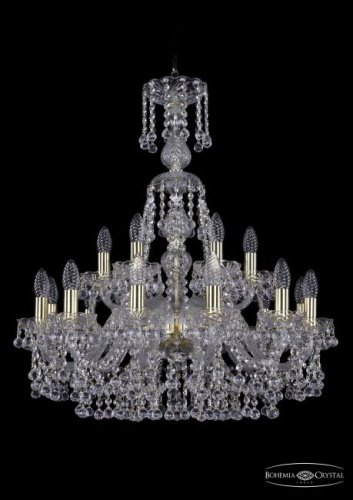 Подвесная хрустальная люстра 1409 Bohemia 1409/12+6/240/XL-76 G