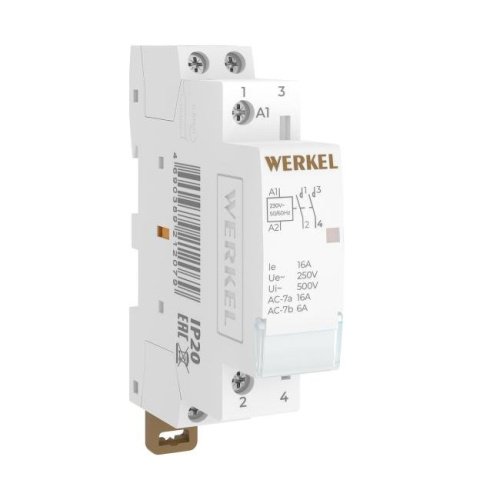 Контактор модульный Werkel Контакторы W941M16O/ Контактор модульный 16 A 2NO (1 мод.)
