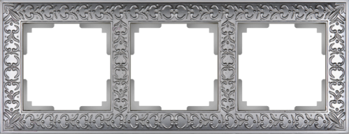 WL07-Frame-03/ Рамка на 3 поста (матовый хром) Werkel WL07-Frame-03/ Рамка на 3 поста (матовый хром)