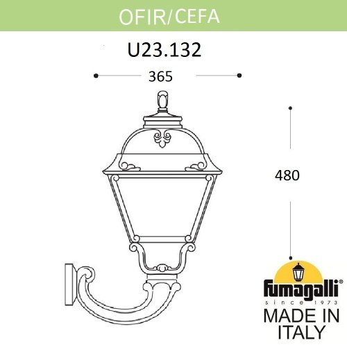 Настенный светильник Cefa Fumagalli U23.132.000.WYE27
