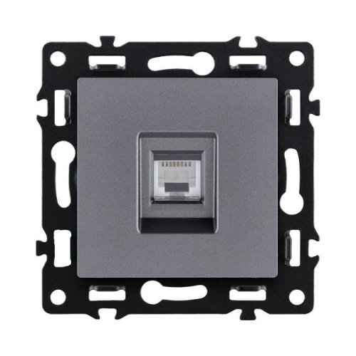 AS-017GY Розетка Ethernet RJ45 Cat.6, серый Kollinger Asthetik AS-017GY
