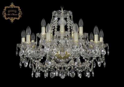 11.25.10+5.220.Gd.Sp Подвесная хрустальная люстра 11.25 Art Classic 11.25.10+5.220.Gd.Sp