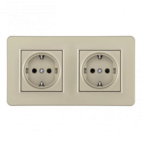 SET16-2-40-1x2 shampan Розетка Arte Milano Set16-2 SET16-2-40-1x2 shampan