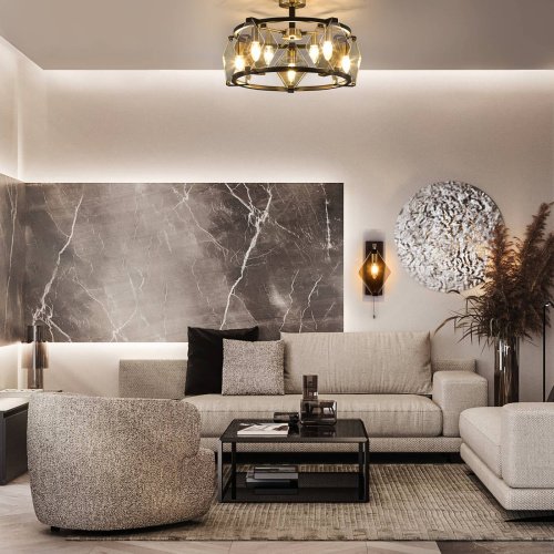 Потолочная люстра Eurosvet Aragon 60126/5 черный Smart (60116/5)