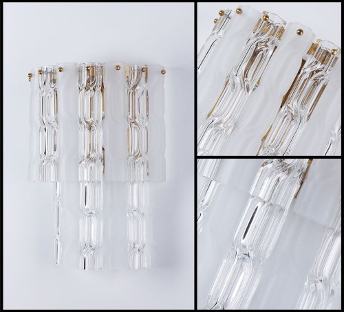 WL7112CF clear/frost, antique brass Бра настенное PL9203 Delight Collection WL7112CF clear/frost, antique brass