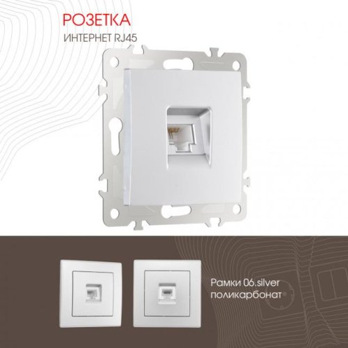 Розетка Arte Milano Am-206 206.45-1.silver