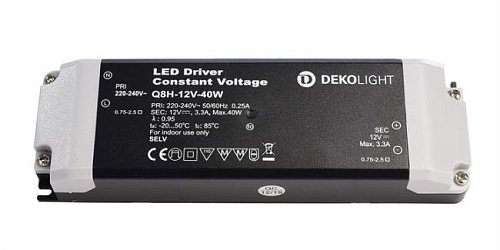 862162 Блок питания BASIC, CV, Q8H-12-40W Deko-Light 862162
