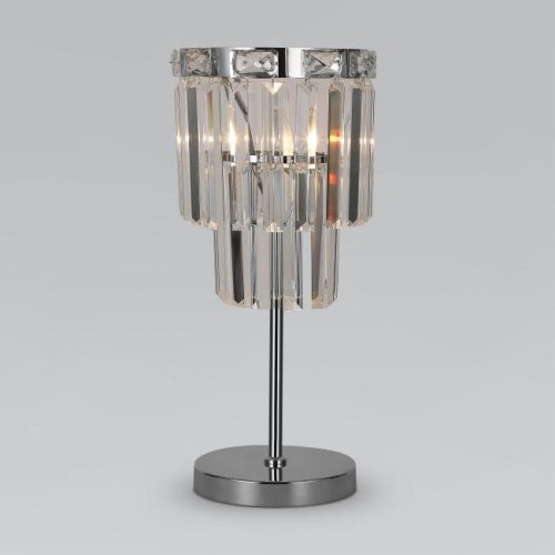 Настольная лампа Eurosvet Elegante 01136/1 хром/прозрачный хрусталь Strotskis