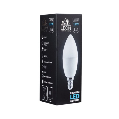 LE-C35-11W-4000K-E14 Светодиодная лампа LEON LE-C35-11W-4000K-E14