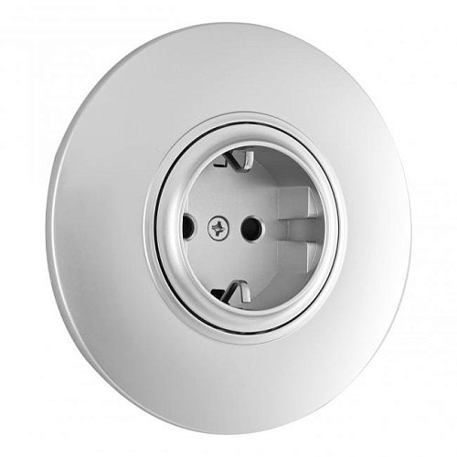 SET08-1-40-1 silver Розетка Arte Milano Set08-1 SET08-1-40-1 silver