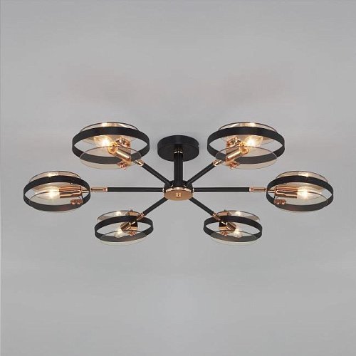 Потолочная люстра Eurosvet Gallo 70121/6 черный Smart