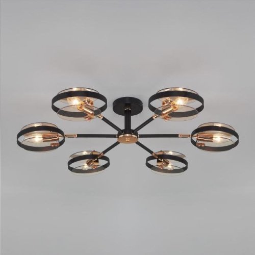 70121/6 черный Smart Потолочная люстра Eurosvet Gallo 70121/6 черный Smart