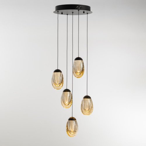 MD25090022-5A matt black/champagne Светильник подвесной Delight Collection MD25090022 MD25090022-5A matt black/champagne