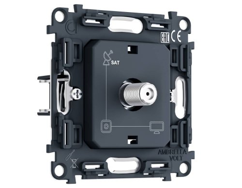 PR215 PR215 Механизм TV розетки SAT 5-2400MHz 3.5dB QUANT PRO