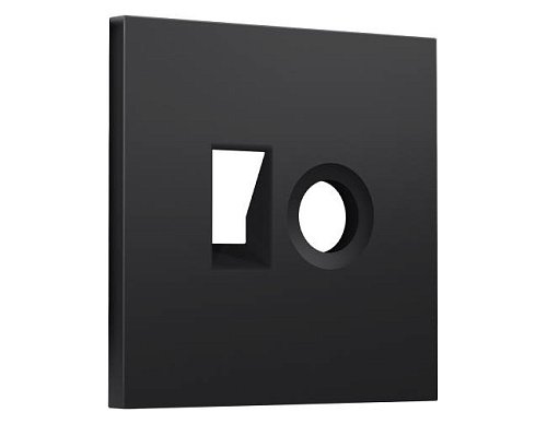 SP8125 SP8125 Лицевая панель SIGMA (Черный матовый) для компьютерной/телефонной + TV розетки RJ-45/RJ-11 QUANT PRO