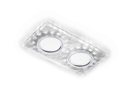 Встраиваемый светильник с узорами Led S234/2 W/CH/WH Ambrella