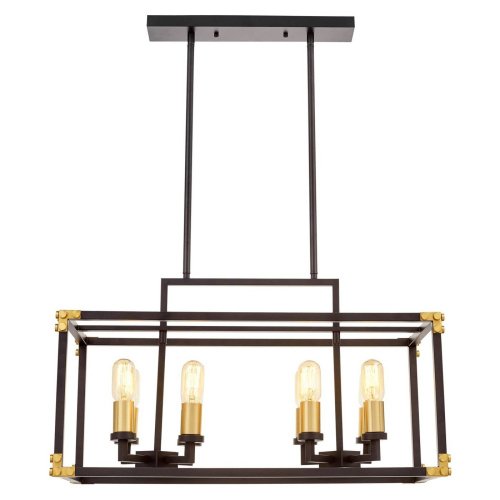 Люстра на штанге Lumina Deco Waldorf LDP 1140-8 BK+MD