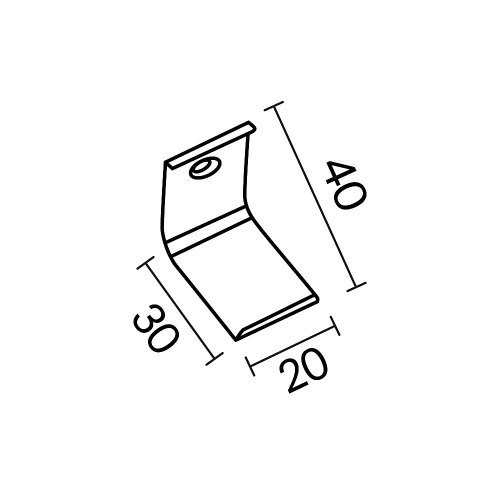 Комплект креплений (для профиля 30×30) 4 шт., Maytoni Накладной профиль 642074