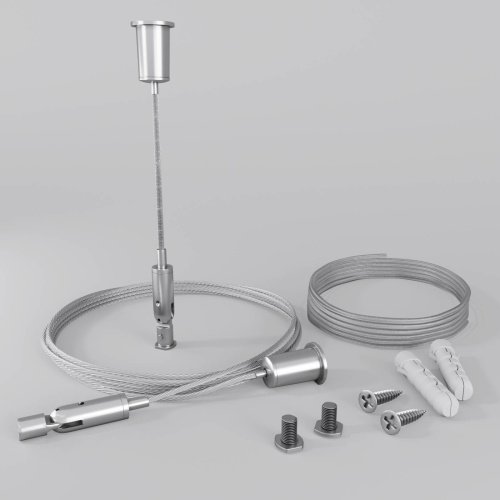 Комплект подвесов для радиусного профиля 2м с проводом питания Maytoni Заглушки и крепления для профиля ALM-3535R-PE-2M