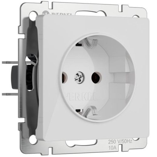 Розетка Werkel W1171041/ Розетка с заземлением (белый акрил)