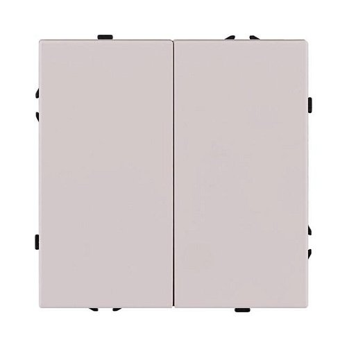 Выключатель 2-клавишный 10А/250В, кашемир матовый Kollinger Eclipse EC-004CM