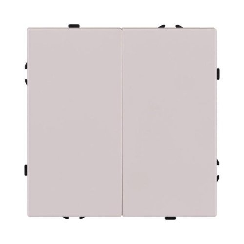 Выключатель 2-клавишный 10А/250В, кашемир матовый Kollinger Eclipse EC-004CM