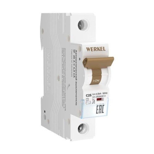Автоматический выключатель Werkel W901P254 / Автоматический выключатель 1P 25 A C 4,5 kА