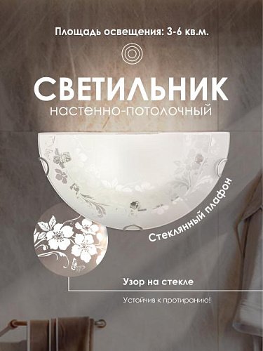 000059666 Настенно потолочный светильник Мелодия Света Snow White 000059666