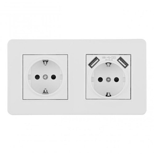 Розетка Arte Milano Set16-2 SET16-2-47-1-40-1 white