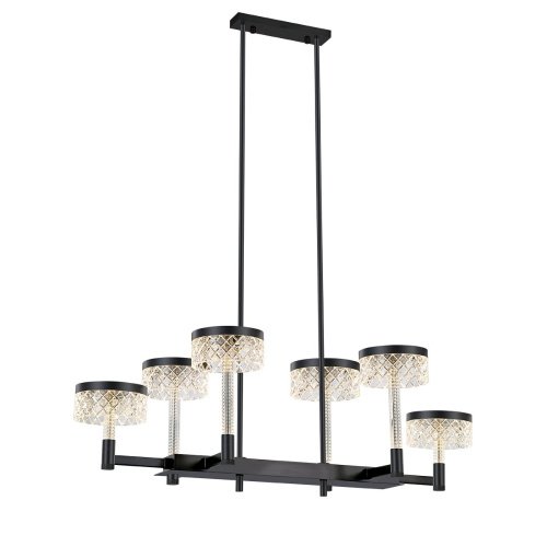 MD21020075-6B matt black Люстра на штанге Delight Collection Diamond cut MD21020075-6B matt black
