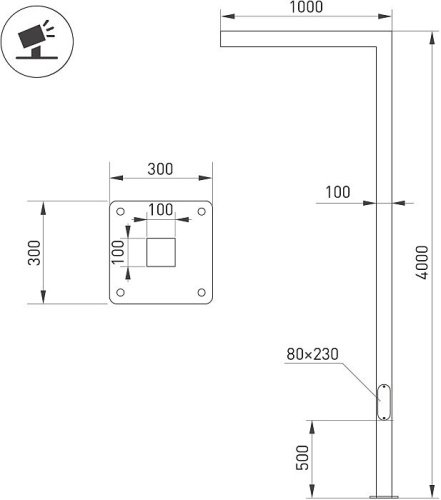 Столб фонарный уличный Arlight 051404