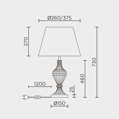 Настольная лампа ML Modelux ML.5506.01TL CR