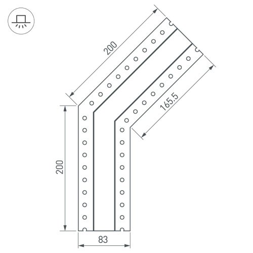 Угол Arlight 030093