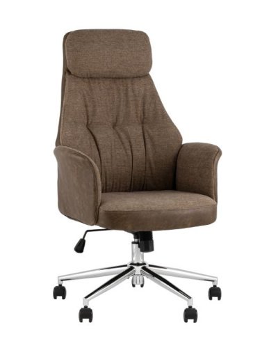 Офисное кресло Stool Group YF-0515 ZE119A-3+FH-65 brown retro