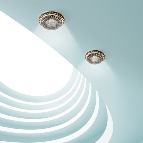 Встраиваемый светильник с узорами Vintage 370008 Novotech