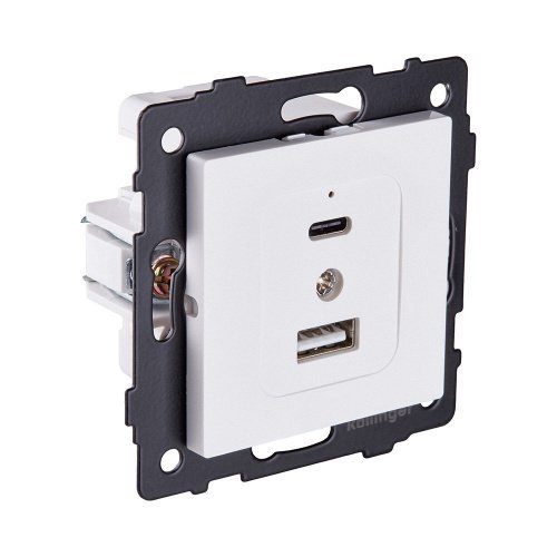 Розетка USB A+C 20W, белый матовый Kollinger REA-037WM для Aspekt, Eleganz, Reflex