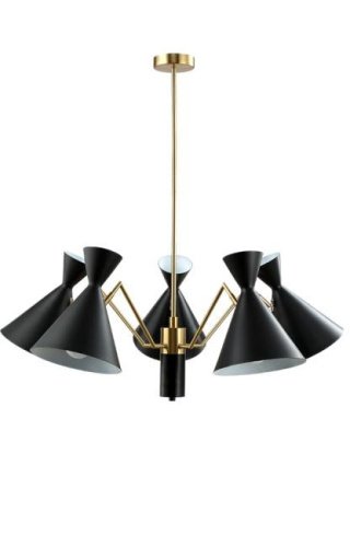 JOVEN SP5 GOLD/BLACK Люстра на штанге Crystal Lux Joven JOVEN SP5 GOLD/BLACK