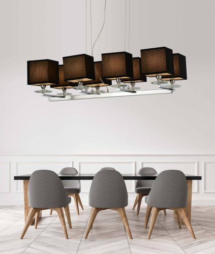 LDP 1248-8 BK Подвесная люстра Lumina Deco LDP 1248-8 BK